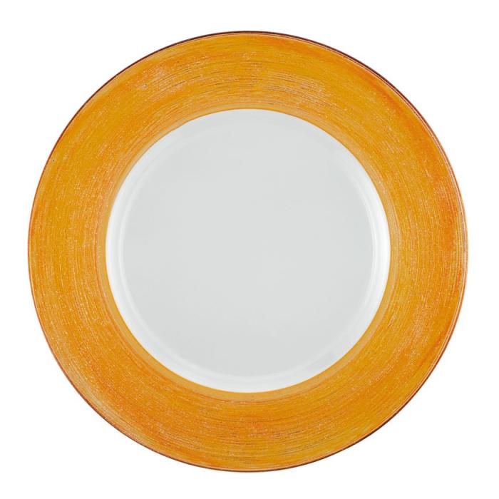 Sottopiatto arancio filo d'argento