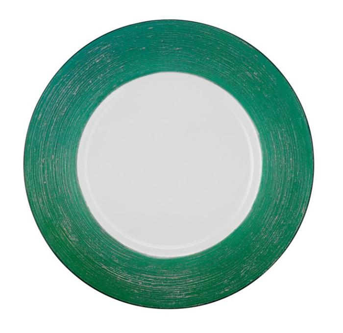 Sottopiatto verde filo d'argento