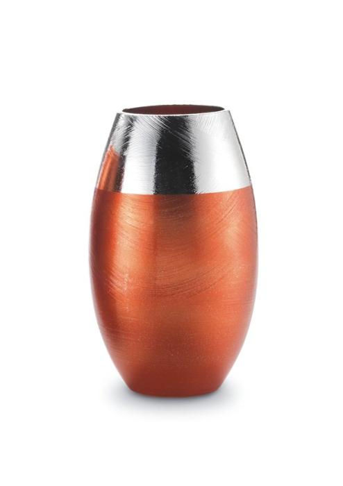 Vaso arancione argentato