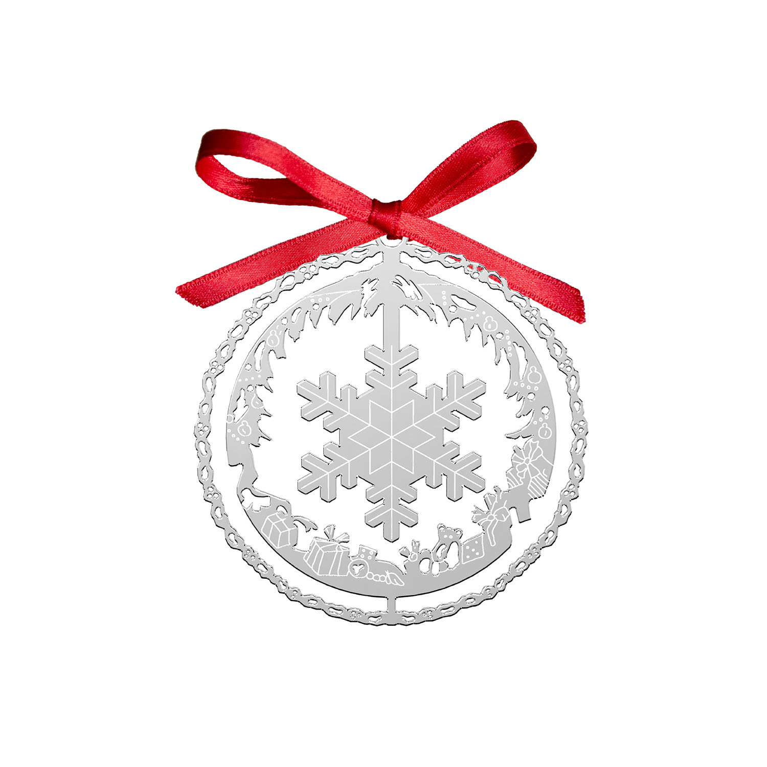 Decoro fiocco di neve argento