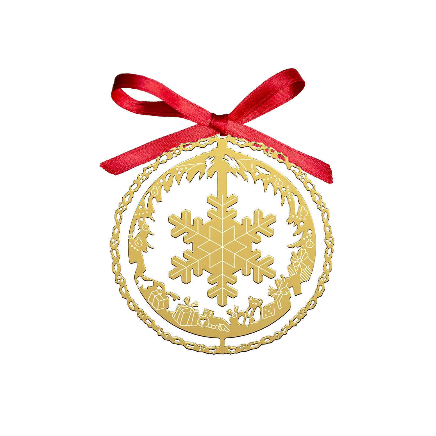 9272539 01 Decoro fiocco di neve oro