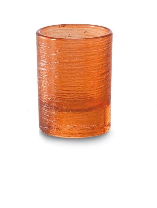arancio.jpg Set 4 bicchieri liquore arancio filo argento
