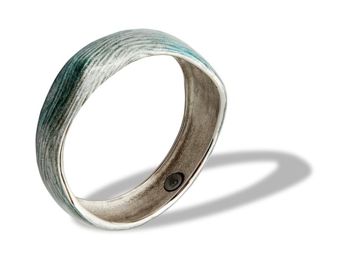 Schiava colore argento azzurro