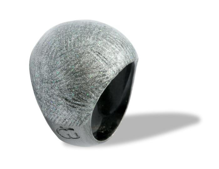 Anello argento nero sz 14