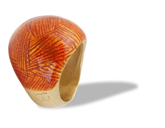 Anello arancio sz 16