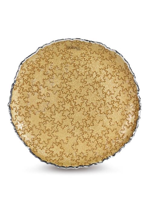 Piatto oro fiocchi di neve