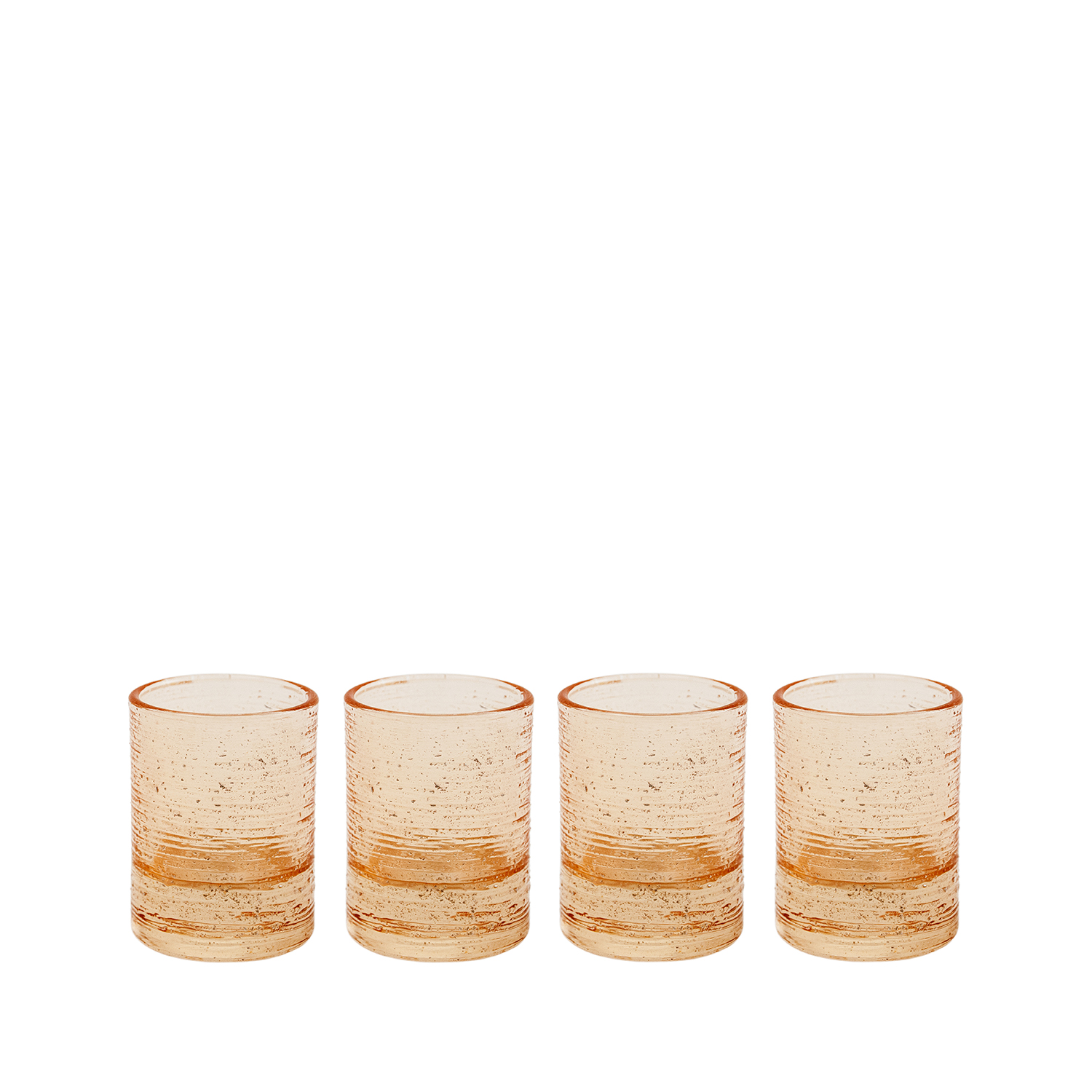 Set 4 bicchieri liquore rosa filo argento